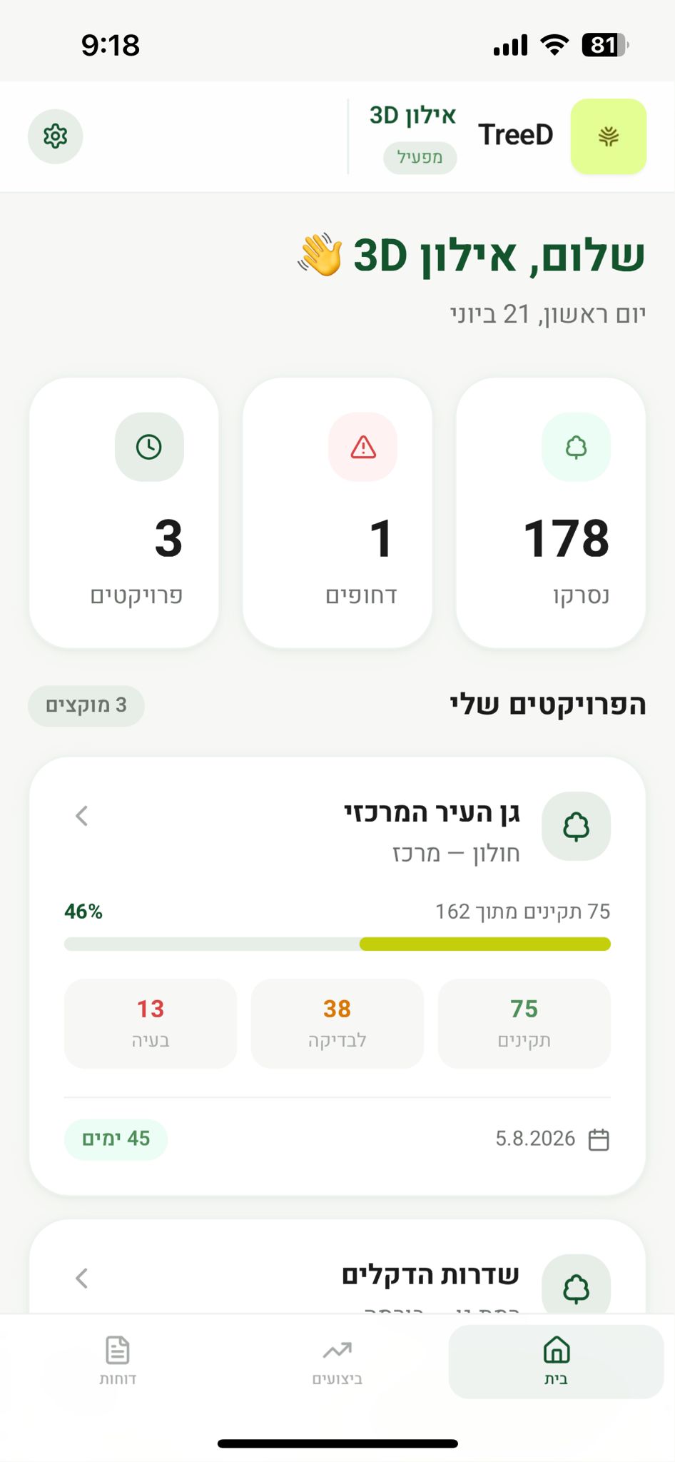 הפרויקטים שלי